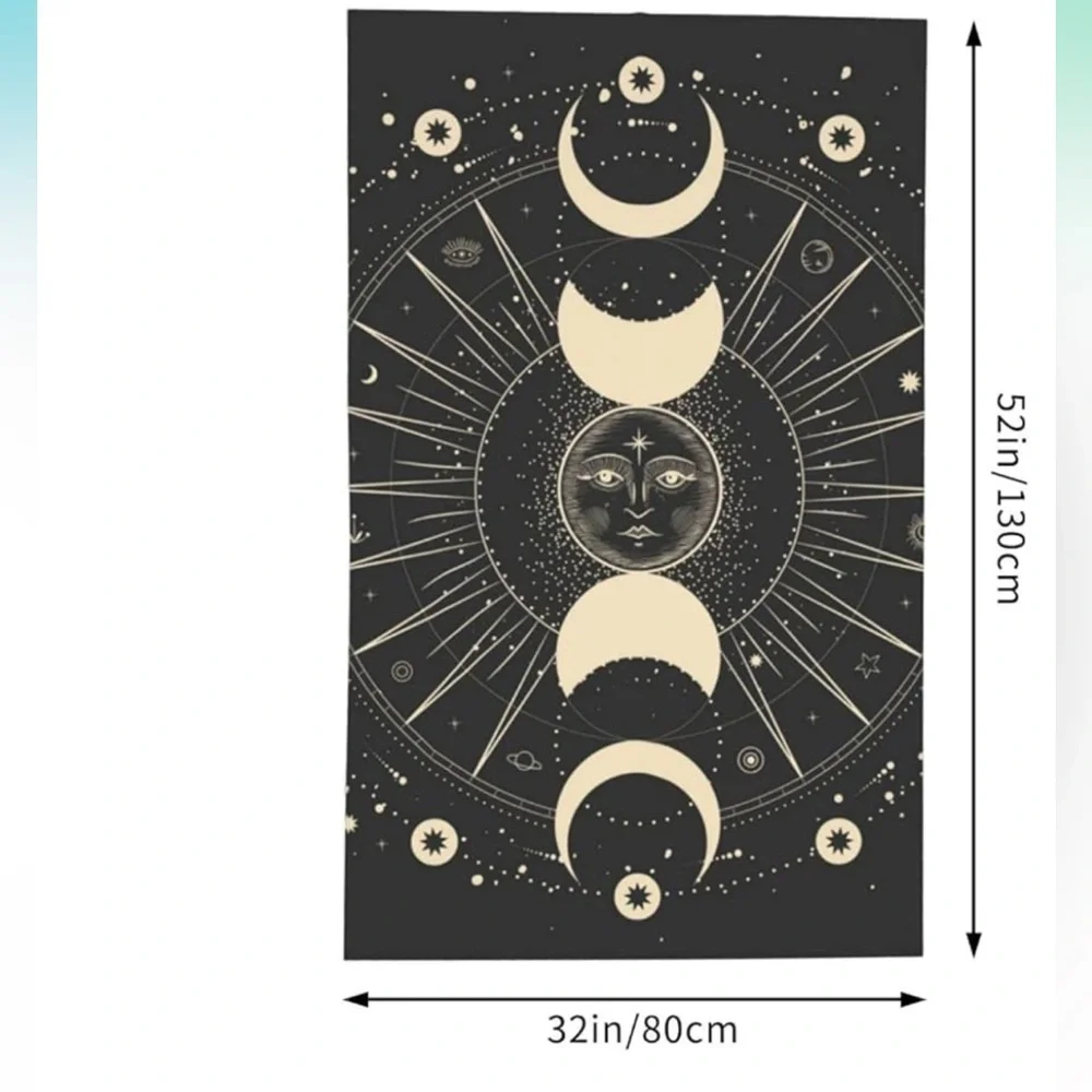 Mystic Celestial Moon Phase Beach Towel